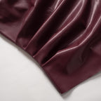Blusa Couro Burgundy Assimétrica